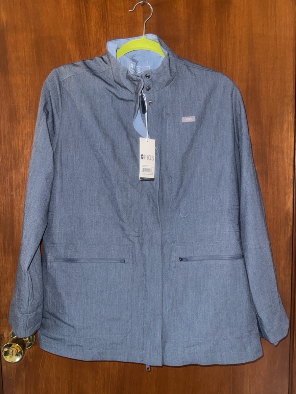 FIGS Women's Slate Blue Utility Jacket